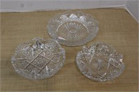 SELECTION OF CUT GLASS DISHES