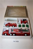 Coca  Cola Shipping Truck Set