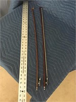 Vintage Fiddle Bows Lot of 2 with Inlay One
