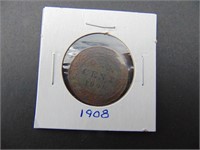 1908 Canadian One Cent Coin