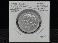 Woman Suffrage Silver Token. Lady Ellen, Edith