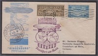 US Stamps Hindenburg Zeppelin cover from New York,