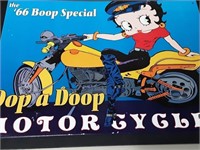 OOP A DOOP BOOP 66 MOTORCYCLE METAL SIGN (USA)
