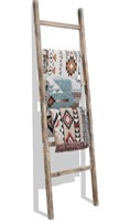 FUIN 6.4ft Extra Wide Wooden Blanket Ladder