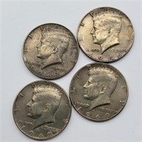 4- KENNEDY HALF DOLLARS 1966, 67, 68 & 69
40%