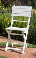 Outdoor Wooden Folding Chair White