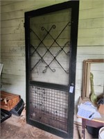 38"x7ft vintage screen door
