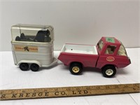 Tonka pickup & horse trailer