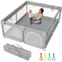 Baby Playpen, 71"x59" Extra Large Playpen for