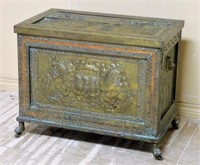 Well Embossed Brass and Copper Clad Chest.