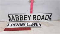 Abby Raad & Penny Lane Road Signs