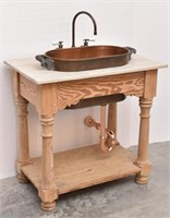 Custom Made Copper Boiler Kitchen Farmhouse Sink