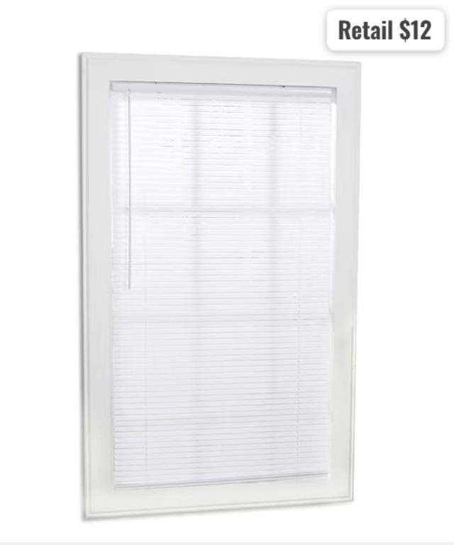 Cordless Vinyl Mini-blinds 36inx64in