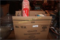 3 BOXES OF COKE  CUPS AND VARIOUS CUP LIDS