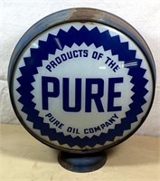 1950s Gas pump topper -PURE-2 side -see decription