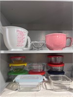 Kitchen cabinet lot glass storage containers