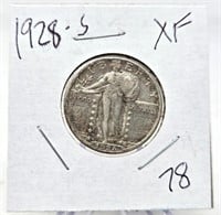 1928-S Quarter XF