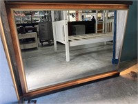 Lighted mirror with gold trim 
Matches lot 426.