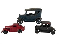 3 Cast Iron Cars