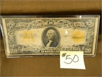 1922 Ser. $20 Gold Note "Washington" Large Bill