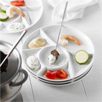 Compliements Fondue Plates Round - Set of 4