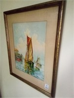 Framed Sailboat Picture