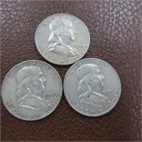 $32.16 Face Value: Three (3) 1958 90% Silver