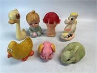 7 Vintage Squeak Toys