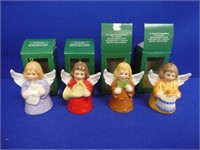(4) Goebel Angel Bell Ornaments In Box 1981, 1982,