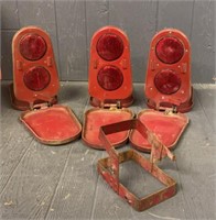 (3) 1950s Emergency Roadside Reflectors