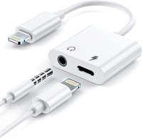 [2 in 1] Headphone Adapter for iPhone,Apple MFi