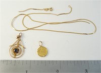 Gold Pendants and Broken Gold Chain