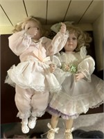 Vintage Porcelain Collector Dolls Lot of 2