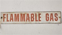 "Flammable Gas" Single-Sided Tin Sign