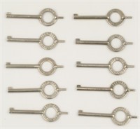 Lot of 10 Peerless HandCuff Keys