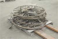ASSORTED BUGGY WHEELS AND BUGGY PARTS