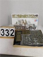 German 8 Ton Semi Track Model Unassembled