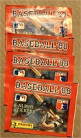4 Packages of 1988 Panini Baseball Stickers