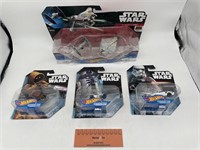 X4 Assorted HOTWHEELS STAR WARS Collectables