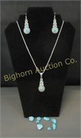 Turquoise Style Necklace & Earrings