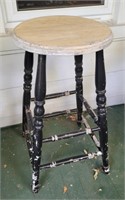 Wooden stool. 28½" tall. 14" seat