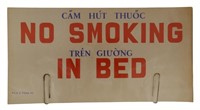 Vietnam War No Smoking In Bed Sign
