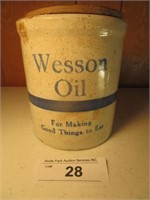 Small Wesson Oil Crock