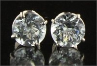 14kt White Gold 2.35 ct Aquamarine Stud Earrings