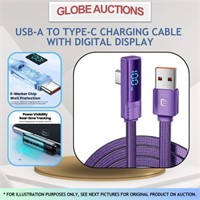 USB-A TO TYPE-C CHARGING CABLE W/ DIGITAL DISPLAY