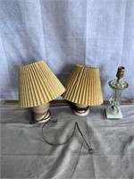 3 vintage table lamps