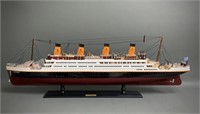 Detailed Hand Built Wooden Titanic Model Ship