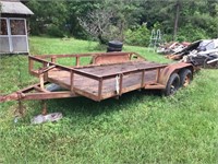 16’ flatbed trailer , steel floor, tandem axle