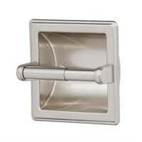 Toilet Paper Holder  Beveled Edges  Nickel