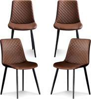 Seonyou Brown Dining Chairs Set of 4 for Kitchen D